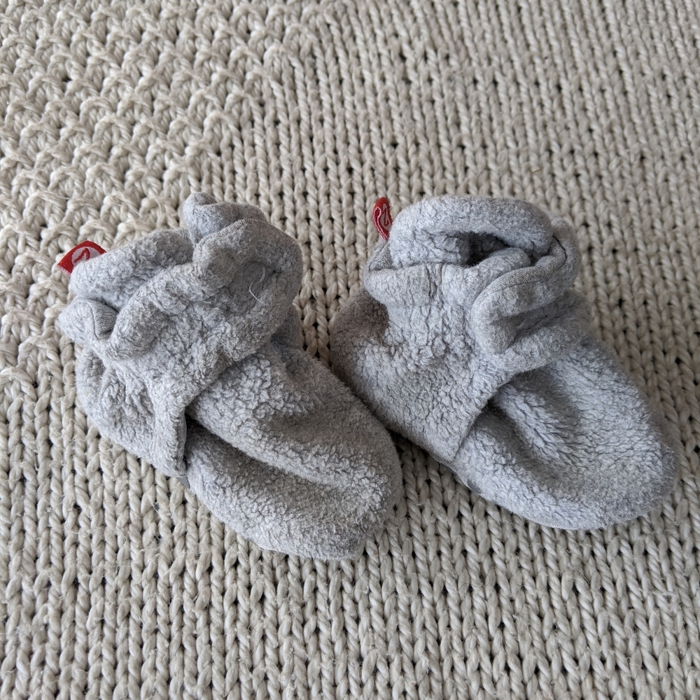 Fleece booties size 12 months by Zutano